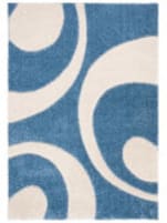 Safavieh Florida Shag Sg474-6011 Blue / Ivory Area Rug