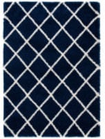 Safavieh Hudson Shag Sgh222N Navy / Ivory Area Rug