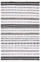 Safavieh Striped Kilim Stk201A Ivory / Black Area Rug