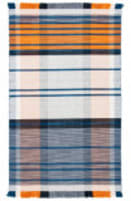 Safavieh Striped Kilim Stk702P Orange / Blue Area Rug