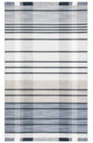 Safavieh Striped Kilim Stk704G Light Grey / Black Area Rug