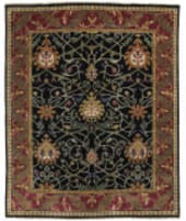 Southwest Looms Arts and Crafts PC-37A Black - Raspberry Area Rug