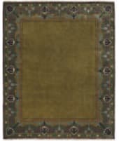 Southwest Looms Arts and Crafts PC-06B Green - Eggplant Area Rug
