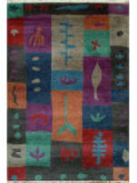 Tibet Rug Company 60 Knot Premium Tibetan Block Print  Area Rug