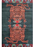 Tibet Rug Company 60 Knot Premium Tibetan Kissing Tigers Gray Area Rug