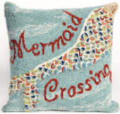Trans-Ocean Frontporch Pillow Mermaid Crossing 1448/03 Water
