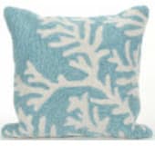 Trans-Ocean Frontporch Pillow Coral 1620/04 Aqua