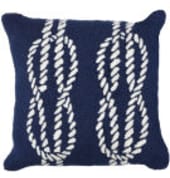Trans-Ocean Frontporch Pillow Ropes 1636/33 Navy