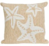 Trans-Ocean Frontporch Pillow Starfish 1667/12 Neutral