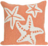 Trans-Ocean Frontporch Pillow Starfish 1667/18 Coral