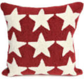 Trans-Ocean Frontporch Pillow Stars 4251/24 Red