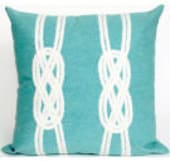 Trans-Ocean Visions Ii Pillow Double Knot 4142/04 Aqua Area Rug