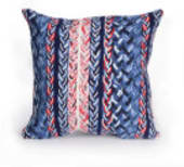 Trans-Ocean Visions Iii Pillow Braided Stripe 412503 Navy