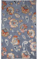 Trans-Ocean Canyon Ornamental Flower 9370/33 Navy Area Rug