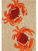 Trans-Ocean Frontporch Crabs 1404/12 Natural Area Rug
