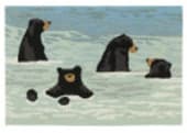 Trans-Ocean Frontporch Bathing Bears 4340/03 Water Area Rug