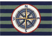 Trans-Ocean Frontporch Striped Compass 4626/44 Multi Area Rug