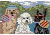Trans-Ocean Frontporch Pickled Pups 4659/44 Multi Area Rug