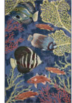 Trans-Ocean Marina Fish 8201/33 Navy Area Rug