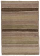 Tufenkian Knotted Brown Stripe 6' x 9' Rug