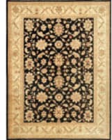 J. Aziz Peshawar Black - Beige 9'2'' x 11'11'' Rug