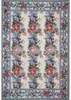 J. Aziz Needlepoint Ivory 8' x 10' Rug