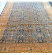 J. Aziz 16/18 Antiqued Royal blue - Black 8'3'' x 15'6'' Rug