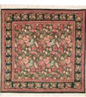 J. Aziz 16/18 Shah Abbas Green - Green 6'2'' x 6'5'' Rug