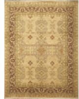 J. Aziz 16/18 Antiqued Sand Wine 8'11'' x 12'2'' Rug