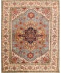 HRI Indo-Serapi Light Blue - Ivory 8' x 10' Rug