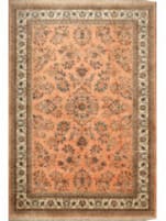 J. Aziz Indo-Kashan Peach - Ivory 9'8'' x 14'8'' Rug