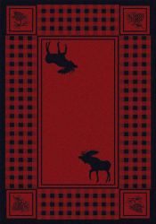 American Dakota Cabin Moose Refuge Red