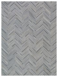 Exquisite Rugs Natural Hide Hair on Hide 2163 Silver - Blue