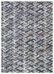 Exquisite Rugs Natural Hide Hair on Hide 2180 Silver - Blue