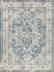 Exquisite Rugs Antique Loom Power Loomed 5598 Blue - Beige
