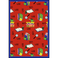 Joy Carpets Kid Essentials Bookworm Spanish Red