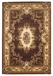 KAS Corinthian Aubusson Plum-Ivory 5313