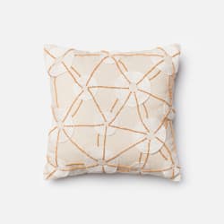 Loloi Beaded On Cotton Pillow P0115 Ivory