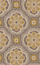 Rugstudio Sample Sale 106057R Gray - Yellow