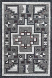 Tibet Rug Company Soumak Mesa Verde Charcoal - Red