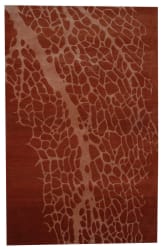 Tibet Rug Company 80 Knot Premium Tibetan Sea Fan Orange