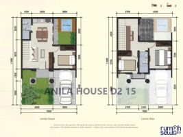 Rumah Murah di Vanya Park Anila House BSD (negotiable) -> Denah rumah