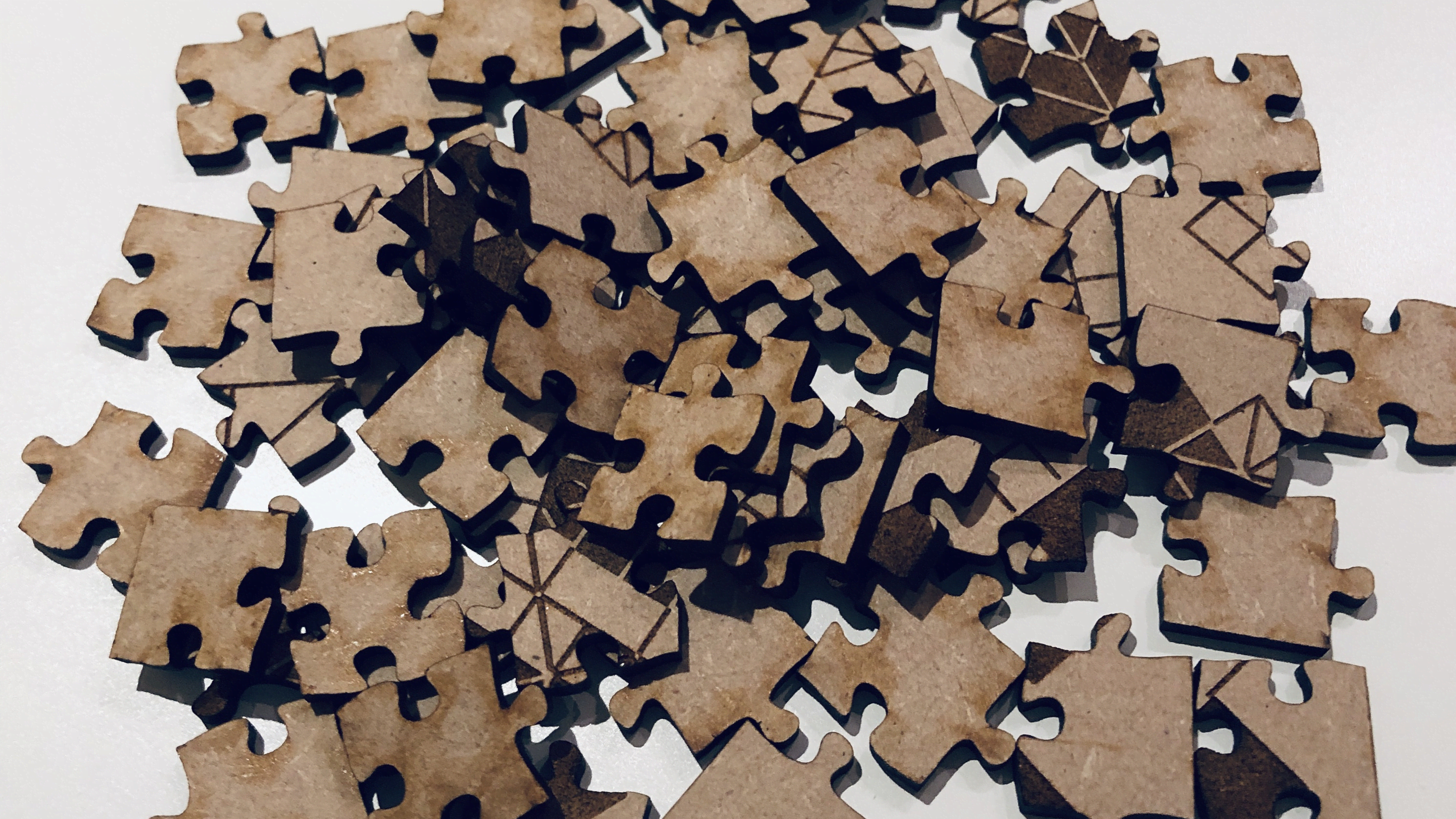 A photo of the mdf jigsaw pieces