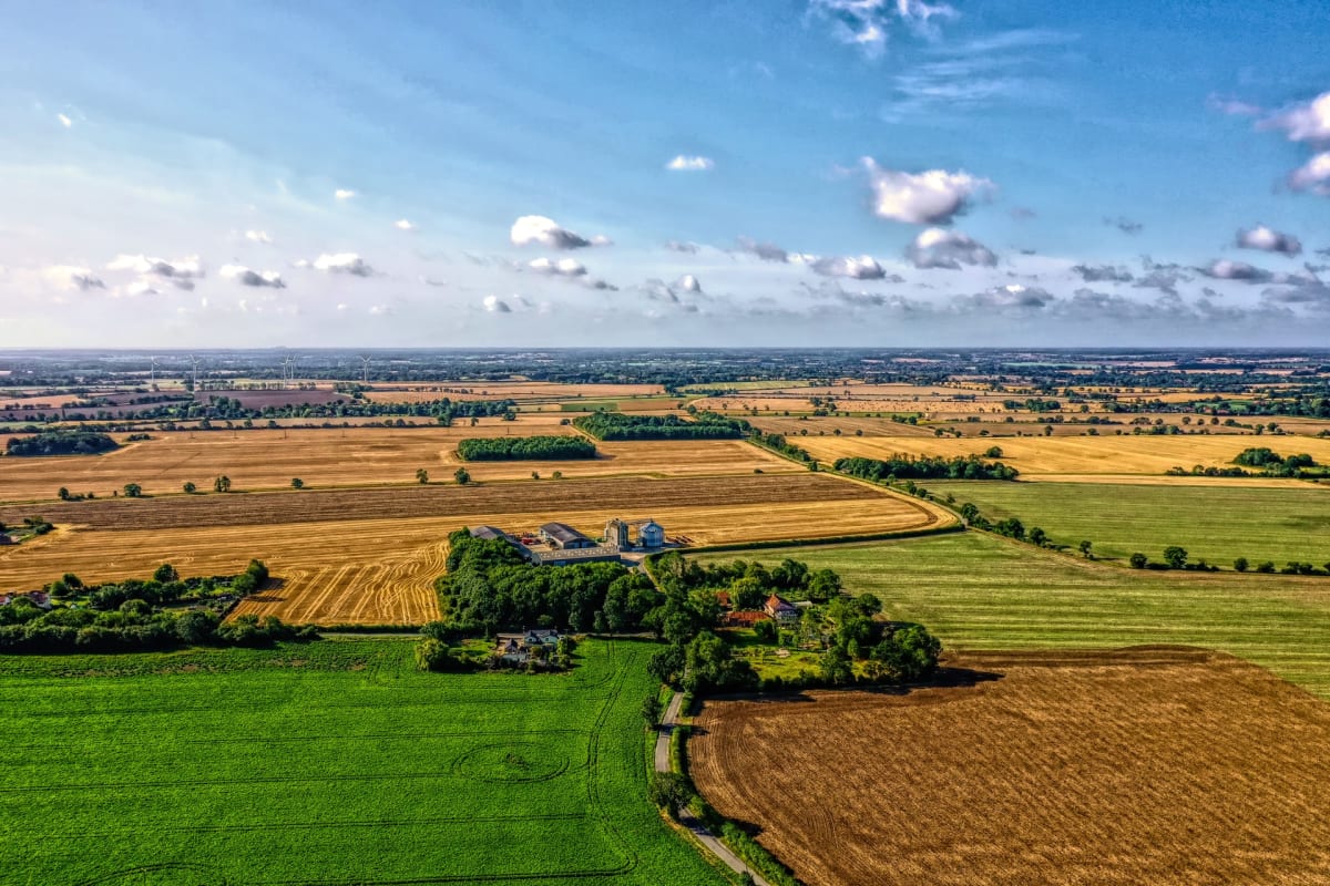 View looking east towards Halesworth and Walberswick