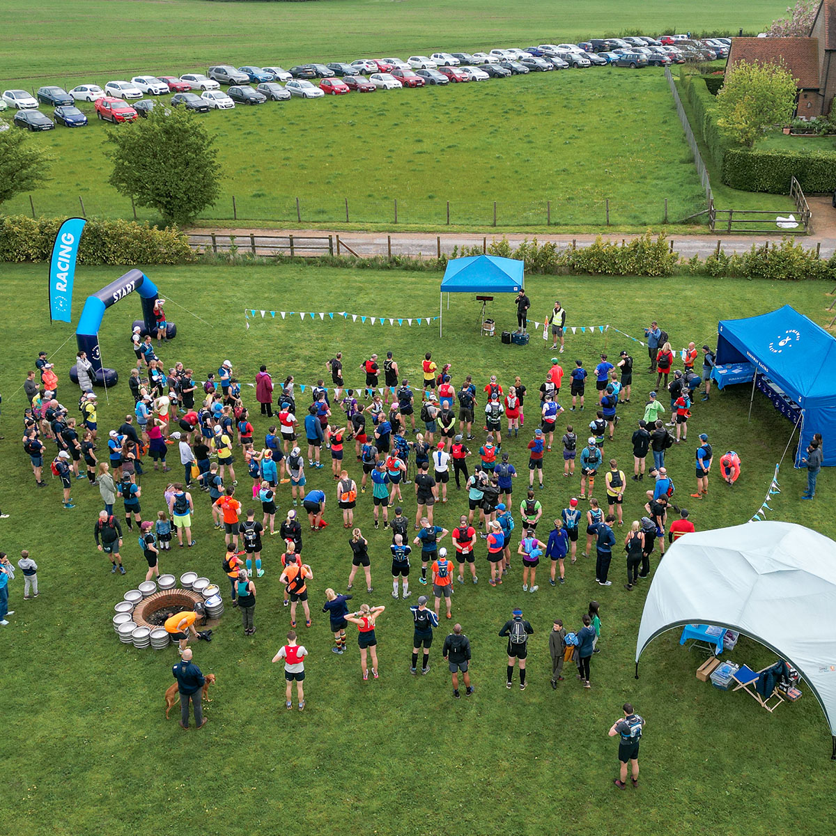 Chiltern Ridge 50K event base from the Sky