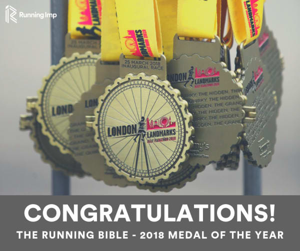 London Landmarks Half Marathon Medal named Medal of the Year!