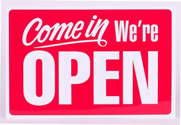 We're open for business!