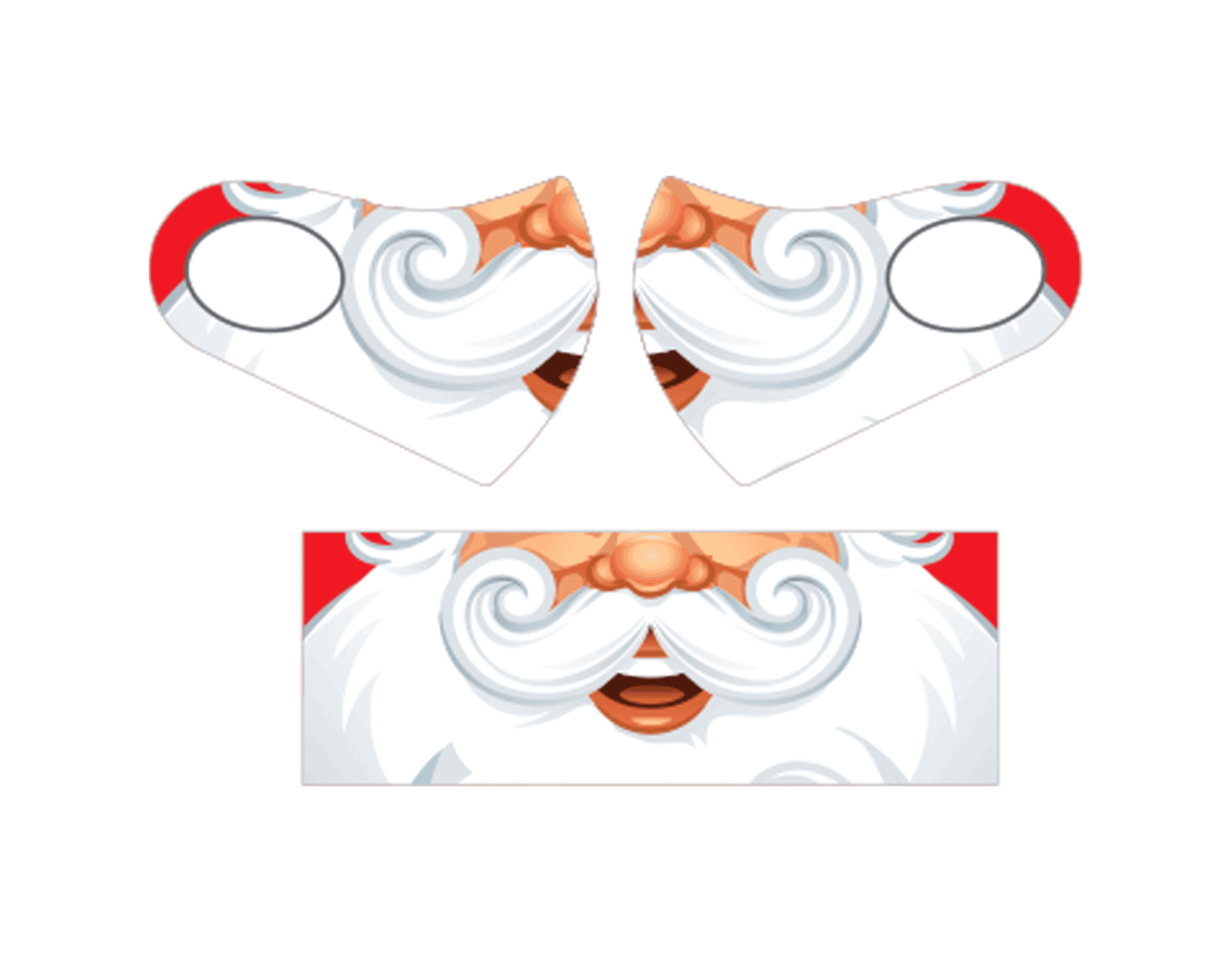 Transparent Santa Mask Santa Face Mask | Running Imp - Running Imp