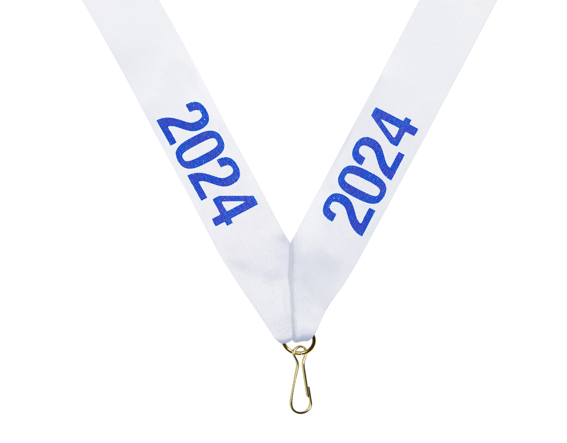 White/Blue 25MM ‘2024’ Ribbon | Running Imp - Running Imp