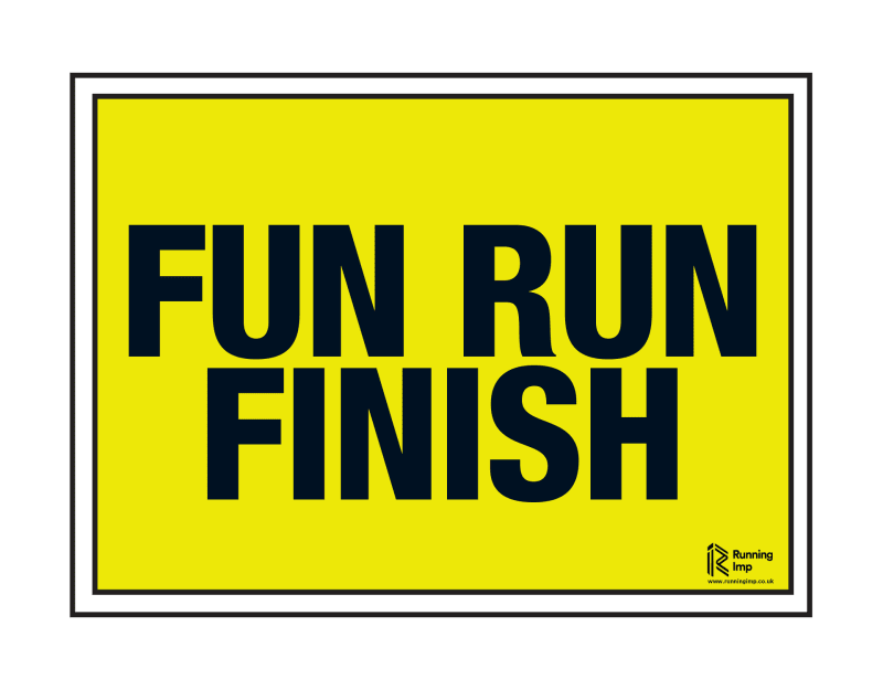 Fun Run Finish' Event Sign